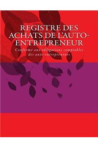 Registre des achats de l'auto-entrepreneur