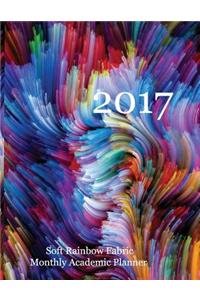 2017 Soft Rainbow Fabric Monthly Academic Planner