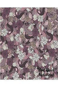 Dot Grid Notebook Romantic Flowers Pattern