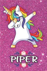 Piper - Dabbing Unicorn Notebook