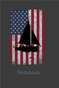 Notebook: Perfect Gift Notebook For American Sailing Boat Captain. Cute Cream Paper 6*9 Inch With 100 Pages Notebook For Writing Daily Routine, Journal and Ha