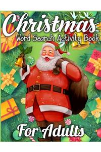 Christmas Word Search Activity Book for Adults