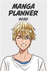 Manga planner 2020 [blond hair boy ] plain background] [weekly] [6x9]