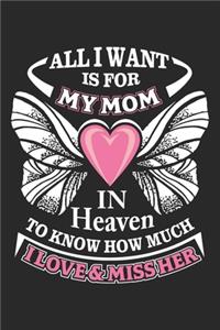 All want is for my mom in heaven to know how much i love & miss her