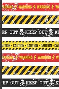 Daily Planner Notepad For Electricians - Keep Out Caution