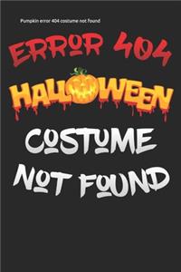 Pumpkin error 404 costume not found