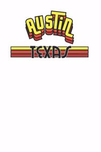 Austin Texas Retro Style Design 120 Page Notebook Lined Journal for Midcentury Lovers