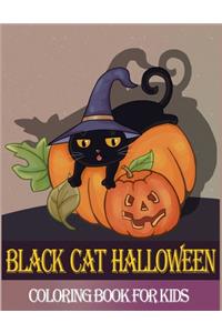 Black Cat Halloween Coloring Book For Kids