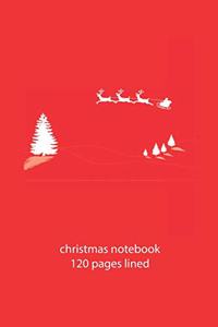 christmas notebook 120 pages lined