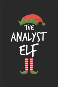 Funny Analyst Elf Christmas Notebook Gift