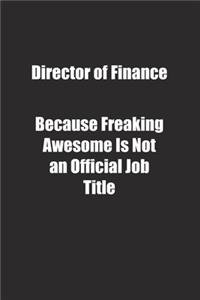Director of Finance Because Freaking Awesome Is Not an Official Job Title.