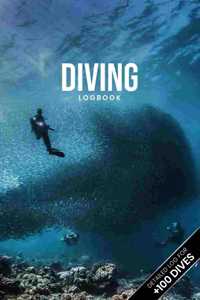 Scuba Diving Log Book Dive Diver Jourgnal Notebook Diary - Fish Shoal
