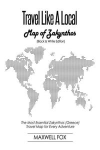 Travel Like a Local - Map of Zakynthos (Black and White Edition)