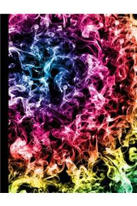 Rainbow Smoke on Black Blank Journal Notebook