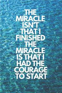 The Miracle Isn't That I Finished. the Miracle Is That I Had the Courage to Start