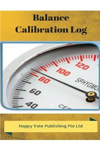 Balance Calibration Log