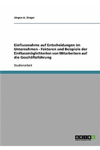 Einflussnahme auf Entscheidungen im Unternehmen - Faktoren und Beispiele der Einflussmöglichkeiten von Mitarbeitern auf die Geschäftsführung