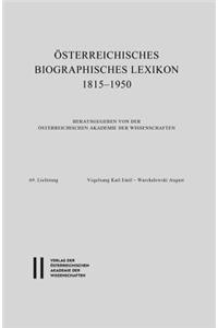 Osterreichisches Biographisches Lexikon 1815-1950, 69. Lieferung