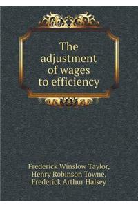 The Adjustment of Wages to Efficiency