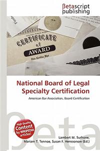 National Board of Legal Specialty Certification