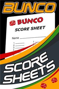 Bunco Score Sheets