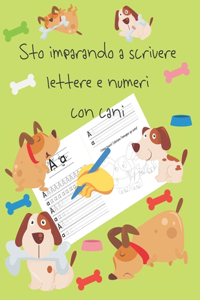 Sto imparando a scrivere lettere e numeri con cani