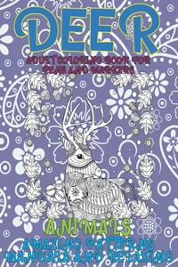 Adult Coloring Book for Pens and Markers - Animals - Amazing Patterns Mandala and Relaxing - Deer