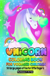 Unicorn coloring book for younger children