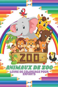 ANIMAUX DE ZOO - Livre De Coloriage Pour Enfants