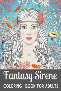 Fantasy Mermaid coloring book for Adults
