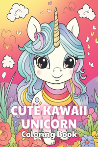 Cute Kawaii Unicorn Coloring Book
