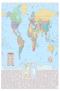 The "Times" World Wall Laminated Map