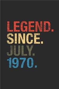 Legend Since July 1970