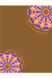 Wide Ruled Paper Book