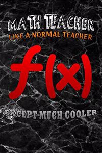 Math teacher like a normal teacher except much cooler