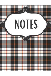 Halloween Plaid Autumn Notebook