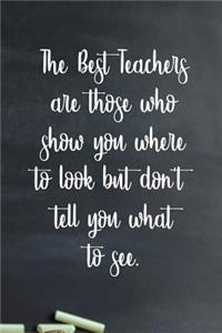 The best teachers are those who show you where to look but don't tell you what to see.