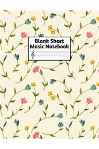 Blank Sheet Music Notebook