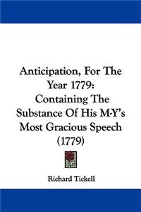 Anticipation, For The Year 1779