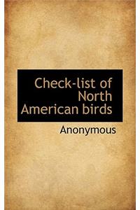 Check-List of North American Birds