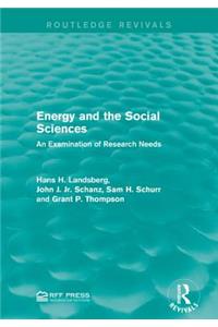 Energy and the Social Sciences