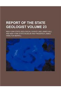 Report of the State Geologist Volume 23