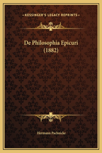 De Philosophia Epicuri (1882)