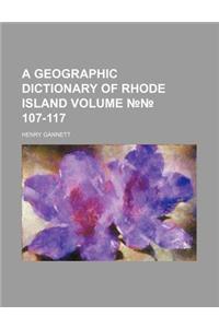 A Geographic Dictionary of Rhode Island Volume 107-117