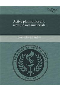 Active Plasmonics and Acoustic Metamaterials