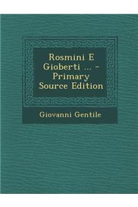 Rosmini E Gioberti ...