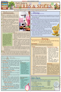 Chef'S Guide To Herbs & Spices