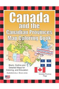 Canada and the Canadian Provinces Map Coloring Book