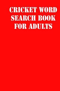 Cricket Word Search Book For Adults