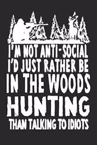 I'm not anti social I'd just rather be in the woods hunting
